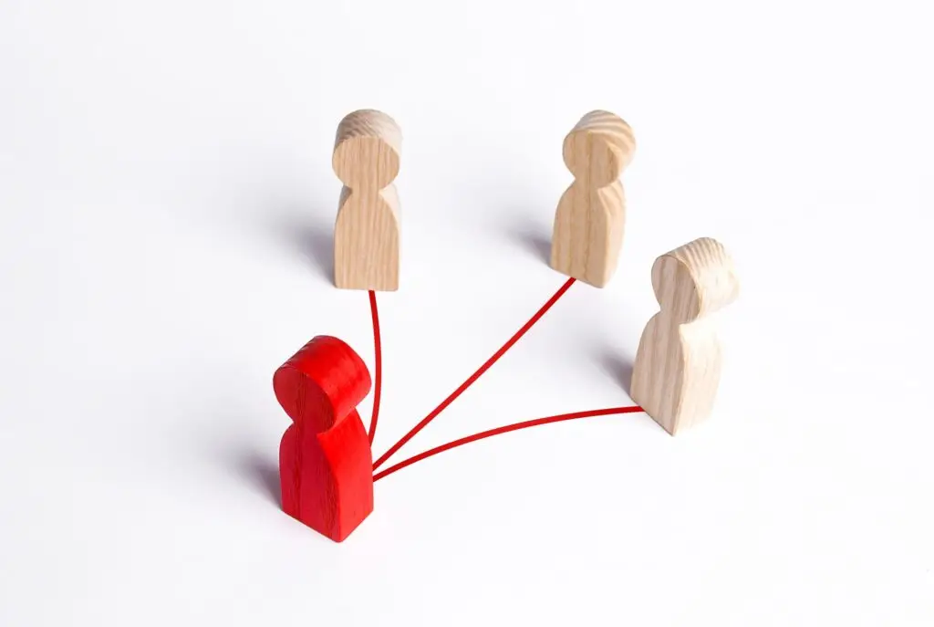 Visualisatie van verbinding tussen mensen die centraal staat in contextuele therapie